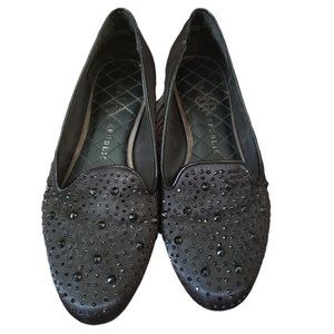 Rock and Republic Womens 7 MED RRKEELEYBLACK Sparkly Studded Flats